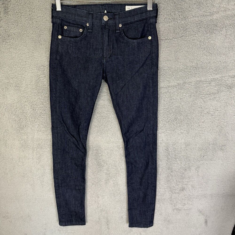 Rag‎ Bone Skinny Jeans Womens Size 26 Indigo Dark Wash Denim Low Rise